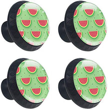 Verde dell'anguria delle fette dell'anguria di estate Pomelli per Porta Set di 4 Pomelli per Mobili Manopole per Cassetti Cucina Armadio Vetro