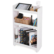 SONGMICS Ripiani Stretti Carrello Mobile a 3 Livelli per Cucina Bagno Cantina Largo 17 cm KFR09WT