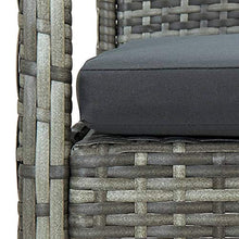 FAMIROSA Set Divani da Giardino 4 pz con Cuscini in Polyrattan Grigio-5787