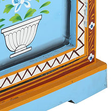vidaXL Credenza Dipinta a Mano 120x35x76 cm in Legno Massello di Mango