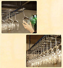DJSMjbj - Scaffale da appendere in ferro da stiro, decorazione da soffitto, per barre, porta vetro da appendere (dimensioni: 30 x 60 cm)