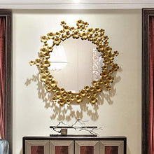 Specchio da Parete Oro Grande, Parete Ferro Battuto Tridimensionale Trucco Domestico Creativo
