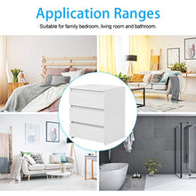 Cassettiera Camera Letto, Comodino da Letto Comodino Moderno Comodino con 3 Cassetto, 45 x 38.2 x 56 cm, Bianco