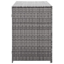 E E-NICES Copribidone Rifiuti Doppio in Polyrattan Antracite 148x77x111cm