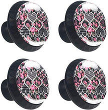 Cuori e rose Pomelli per Porta Set di 4 Pomelli per Mobili Manopole per Cassetti Cucina Armadio Vetro