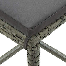 FAMIROSA Sgabelli da Bar con Cuscini 4 pz Grigi in Polyrattan-3447