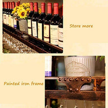 AYHa Porta bicchiere da vino ， Porta bicchiere da vino in ferro metallico da appendere Portabicchieri europeo regolabile in altezza per bar Ristoranti Cucine,Bronzo,60 * 35cm