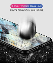 Suhctup Compatibile con iPhone X Custodia Protettiva in Vetro Temperato 9H + Cornice Paraurti in TPU Silicone Morbido Assorbimento degli Urti a 360 Gradi Protezione -Marmo 1