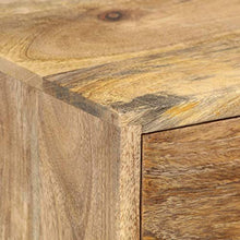 SKM Comodino 36x30x60 cm in Legno Massello di Mango