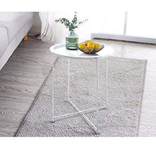 Jcnfa-Tavoli Tavolotto Rotondo Tavolo davagini/Divano Tavolo d'appoggio/Balcone Tavolino Basso/Tavolo da caffè Mini Bar/Materiale in Acciaio al Carbonio, assemblato
