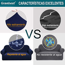 Granbest - Copridivano impermeabile a 4 posti, elastico, per divano, protezione antiscivolo (4 posti, blu navy)