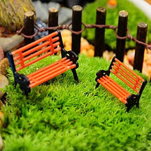 Weizhang Mini ornamento da giardino in miniatura, panchina da parco fai da te per decorare la casa