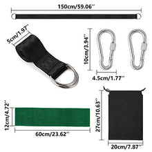 CHEYLIZI Cinghie per Amaca All'aperto - Durevole Extra Lungo 150cm Pendenti Kit di Sospensione con Pastiglie di Protezione per Amache e Altalene da Campeggio (Carico Massimo 500 kg)