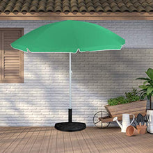 Relaxdays Base Semicircolare per Ombrellone, per Aste da 25-35 mm, Resistente, Design a Fiori, Giardino & Balcone, Nero