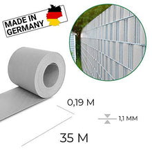 Emmdal 206476 PP Sight Protection Strip, 35 m Double Wire Maglia recinzione duro, grigio