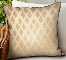 Plutus Diamond Cascade Brown Geometric Luxury Outdoor/Indoor Throw Pillow Double Sided 16" x 16"