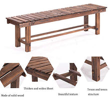 Panchine da parco in legno massello, sgabelli lunghi da esterno, panchine da balcone ispessite e allargate, panchine da cortile anticorrosive e resistenti al sole, per giardino / veranda / balcone