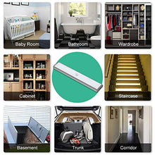 led Armadio Sensore Movimento Luce, Wireless Luci Barra Lampada Guardaroba, USB Batteria Luce Emergenza per Armadio Scale/luce calda(2pezzi)
