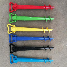 Yardwe 2 supporti regolabili per ombrellone da spiaggia in plastica, per ombrellone da spiaggia, blu (42 cm)