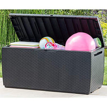 Deuba Keter Baule da Giardino Capri 123x53x58cm 305L Contenitore cassapanca Esterno terrazza Balcone
