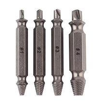 SaySure - 4 Screw Extractor Drill Bits Guide Set Broken Bolt Remover
