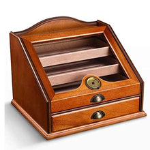 ZLMMY Desktop Humidor W/igrometro-Contiene 80-100 sigari, igrometro, deumidificatore, Cigar Box partizione Bagagli