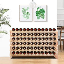Goplus Cantinetta Portabottiglie in Legno con 6 Ripiani per 72 Bottiglie, Scaffale Porta Vino per Casa Bar,119x71,5x29 cm