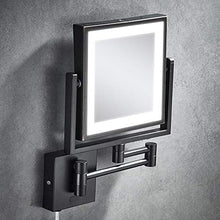 Specchio per Trucco A LED con Specchio Illuminato Specchio Telescopico Pieghevole A Un Lato Specchio Ingranditore da Parete per Bagno