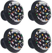 Spazio esterno dell'astronauta Rocket Star Pattern Pomelli per Porta Set di 4 Pomelli per Mobili Manopole per Cassetti Cucina Armadio Vetro