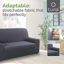 Tural Copridivano 100% Impermeabile ed Elastico, Grigio | 1 Posto (70 cm - 100 cm) Venezia | Proteggi Divano Resistente all’Acqua