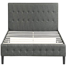 L.W.S Mobili per Camera da Letto Letto Imbottito Piattaforma Letto Bed Slobito in Legno Supporto Tufte Testiera Tuffata
