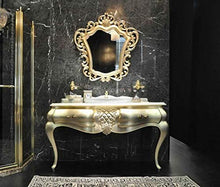 Lavabo di design Luxus in marmo con specchio