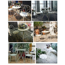 CGBF-Set Bistrò Rotondo A 2 Posti da 60 Cm,Mobili da Giardino Patio Resistente alle Intemperie,Blu
