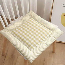eewopjkj Set di 4 Cuscini per sedie Cuscini per sedili Cuscini per Sedia Cuscino per Schienale Alto Cuscino per Sedia da Giardino in Cotone e Lino con Orlo Design con Cravatta Cuscino per Sedile a s