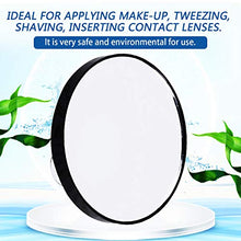 Specchio ingranditore per il trucco 5X 10X 15X Specchio ingranditore per il trucco con due ventose Attrezzi per cosmetici Specchio per il bagno con specchio rotondo piccolo - Nero