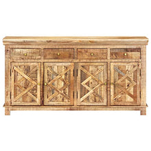 SKM Credenza con 4 Cassetti 160x40x85 cm Legno Massello di Mango