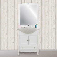 Arredo bagno shabby chic in legno bianco provenzale vintage 75 cm