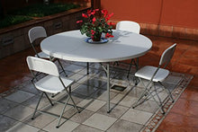 Archimede CZ, Tavolo Pieghevoli Circolare, Grigio (Chiaro), 115 cm