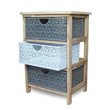 IlGruppone Mobiletto Multiuso per Bagno, Camera da Letto e Ingresso Misura 40x29x58cm con 3 cassetti MOD Miguel