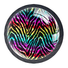 Zebra arcobaleno 4 PCS Pomelli per Porta, Pomolo per Mobile, Pomelli per Mobili con Viti, Maniglia per Armadietto, Pomelli per Porta, Pomelli per Cassetti per Porta, Armadio, Cassetto e Credenza