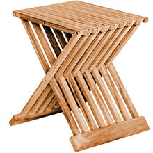 Teako Alessandria - Sgabello Pieghevole in Legno di Teak Massiccio