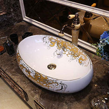 Lavabo Ovale da Bagno Retro Creative Jingdezhen Ceramic Hotel Lavabo antispruzzo Lavandini Bagno