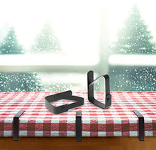 Fransande - Confezione di 8 clip per tovaglia in acciaio inox, clip per tovaglia da picnic, colore: Nero