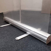 Schermo di Protezione da Starnuti Trasparente, Schermo Arrotolabile Scudo Starnuto,Ufficio, Ristorante, Aula, Palestra