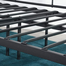 LiePu Letto Singolo Divano Letto Moderno Struttura Letti in Metallo per Bambini o Adulti - 90 × 200 CM, Nero