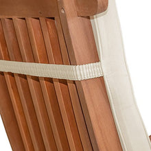Detex Cuscino Imbottito per Sdraio Effetto Lino 8 Bottoni coprisdraio materassino per Lettino Colore Beige