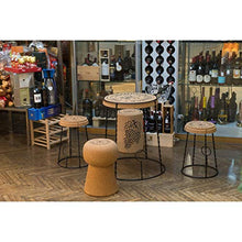 Biosughero - Set Arredamento Design winebar - Tavolino Gabbietta + 2 sgabelli Champagne in Sughero
