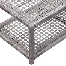 E E-NICES Scarpiera con Panchina Grigia 80x40x30 cm in Polyrattan