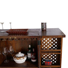Fab Furnish Sheesham - Mobile da bar compatto per vino e liquori, colore: marrone