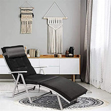MUZIDP Sedia Lounge Sedia reclinabile Sedie Pieghevoli per Esterni Sedia a Sdraio Pieghevole Sedia Lettino Lettino con Cuscino e Cuscino Rimovibile
